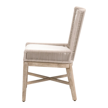 Set of Two Oasis Woven Rope Dining Chairs - Side View