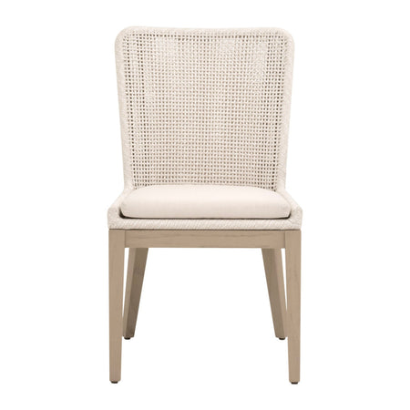 Set of Two Sullivan Mesh Rope Teak Outdoor Chairs