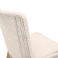 Set of Two Sullivan Teak Outdoor Chairs - mesh rope back closeup