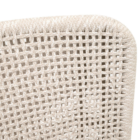 Set of Two Sullivan Teak Outdoor Chairs - woven rope mesh