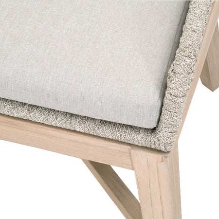 Set of Two Turin Teak Outdoor Dining Chairs - cushion details
