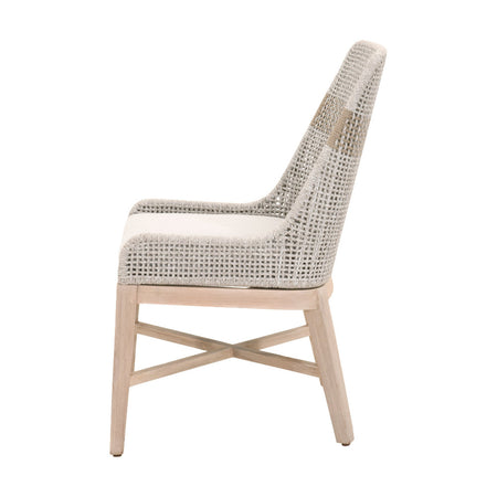 Set of Two Turin Teak Outdoor Dining Chairs - side view
