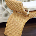 Seychelles woven bench styled in room