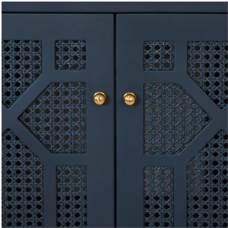 Sheffield Navy Fretwork Vanity Closeup