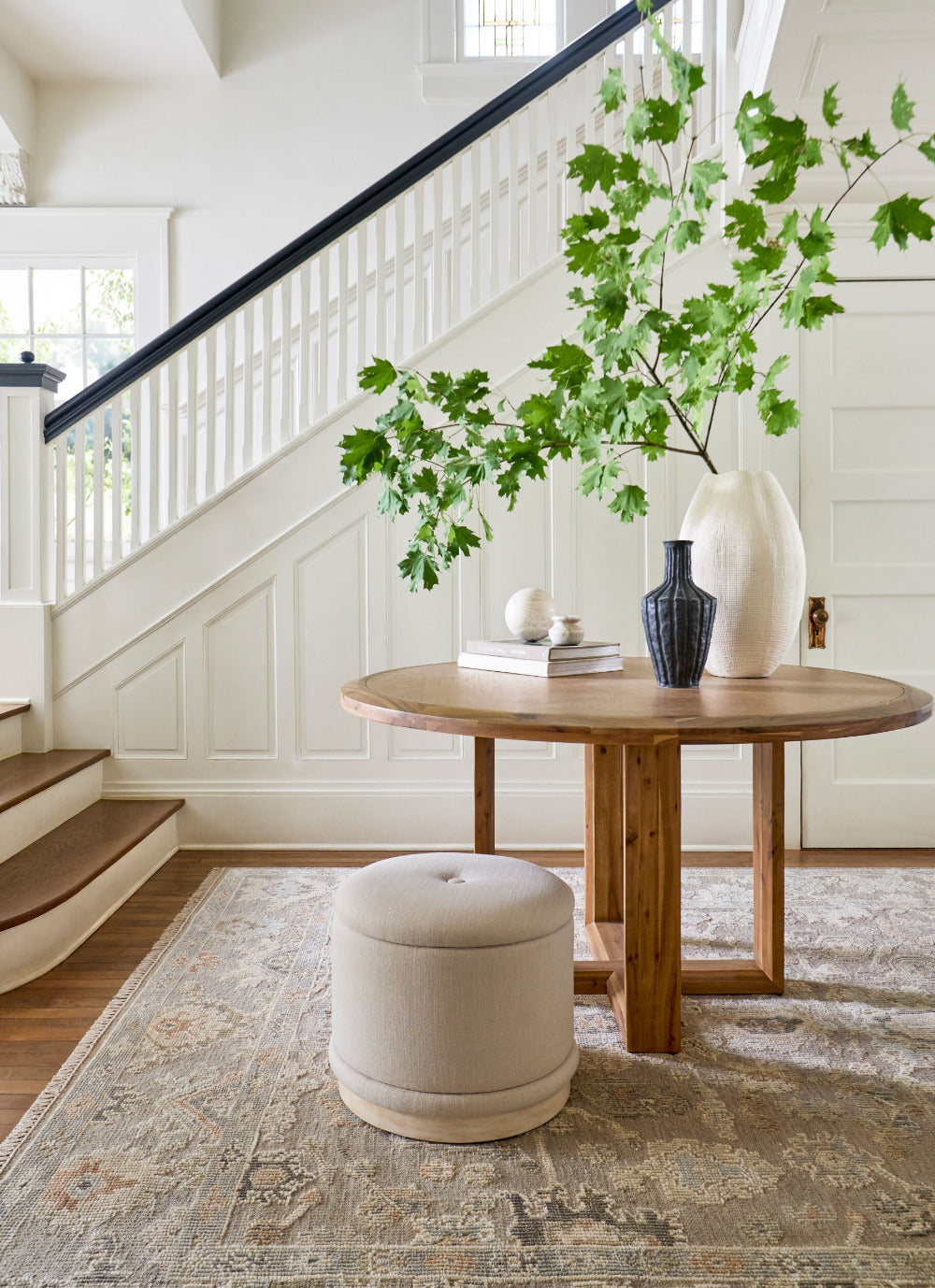 Sheridan Wool Rug styled in foyer