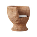 Siena Woven Rattan Lounge Chair with linen cushion