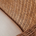 Siena Woven Rattan Settee texture closeup