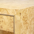 Silas Burl Wood Side Table Closeup