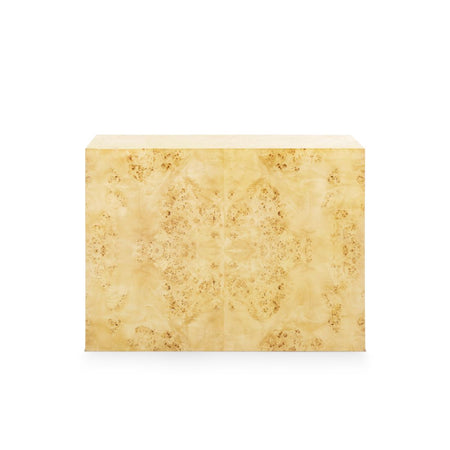 Silas Burl Wood Side Table FInished Back