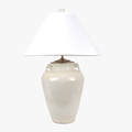 Sinclair Scroll Handle Ivory Ceramic Lamp