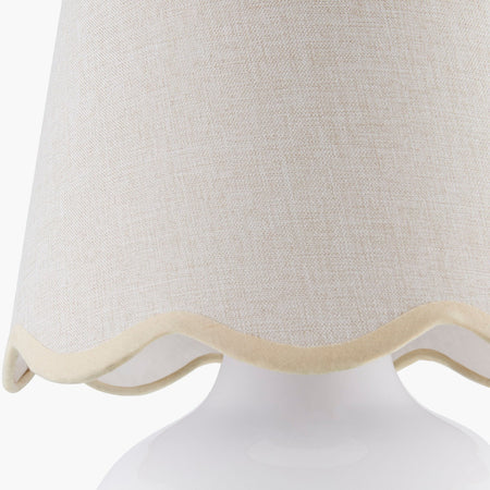 Skyler Mini Lamp scalloped shade closeup