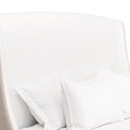 Two Tone Sebastian Upholstered Bed headboard closeup