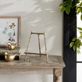 Small Martinique Gold Bamboo Easel on console table