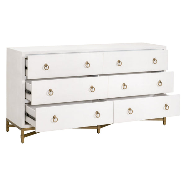 Smith Pearl Shagreen Dresser open drawers