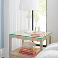 Sol Plaster Lamp styled on Alice Nightstand