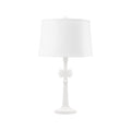Sol White Plaster Lamp with linen shade