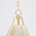 Sonoma Abaca Rope Pendant Gold Metalwork