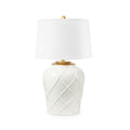 Soochow Blanc de Chine Lamp with white linen shade