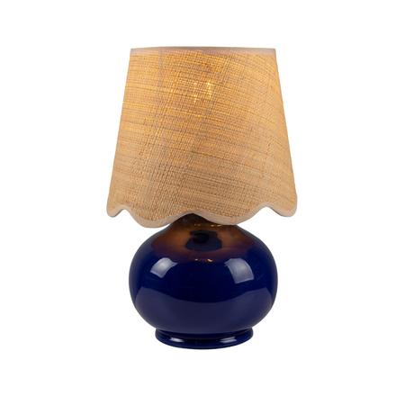 Sophia Navy Mini Lamp illuminated