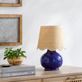 Sophia Navy Mini Lamp on console table