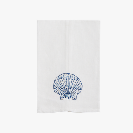 Speckled Shell Embroidered Hand Towel