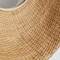 St. Augustine Round Concave Rattan Wall Mirror texture closeup