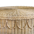 St Germain Scalloped Coffee Table - woven rattan closeup