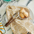 St Tropez Saffron Napkins styled on table