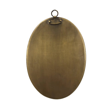 Still Life Print in Antiqued Brass Oval Frame