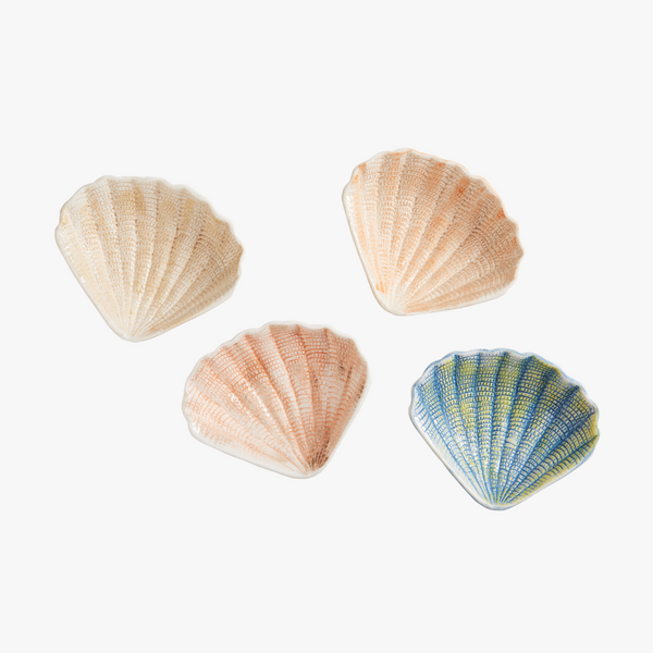 Stoneware Shell Bowl Set - mixed colors