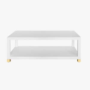 Sudler White Linen Coffee Table