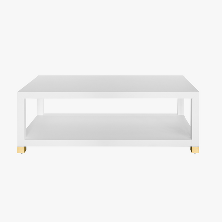 Sudler White Linen Coffee Table