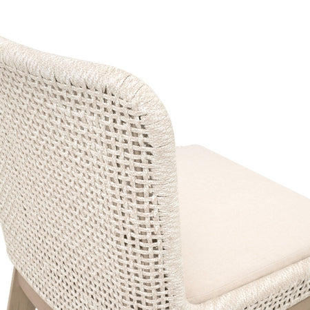 Sullivan Outdoor Counter Stool woven rope back closeup