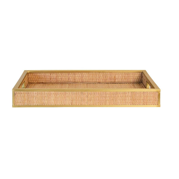 Tobin Rattan Tray front view