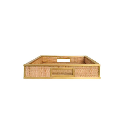 Tobin Rattan Tray Side View Handles