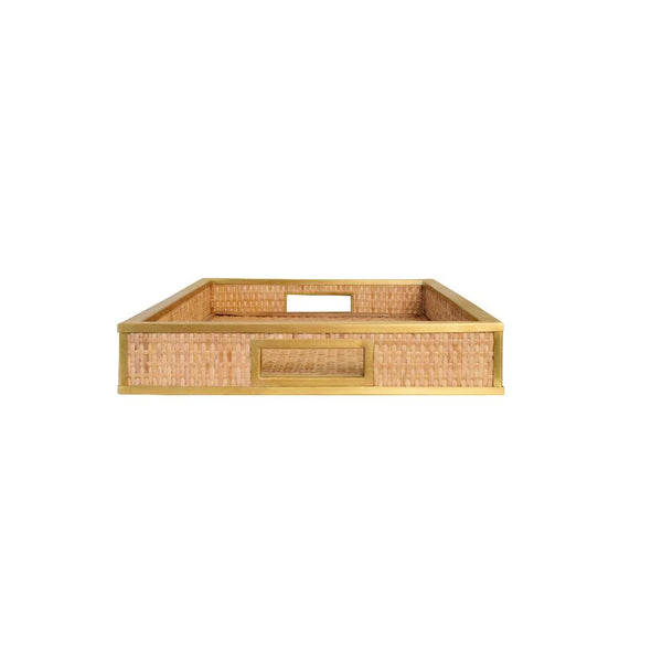 Tobin Rattan Tray Side View Handles