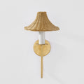 Turnberry Sconce with Flared Rattan Shade
