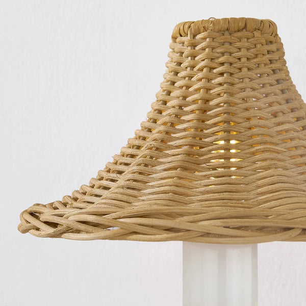 Turnberry Sconce Wicker Shade Closeup