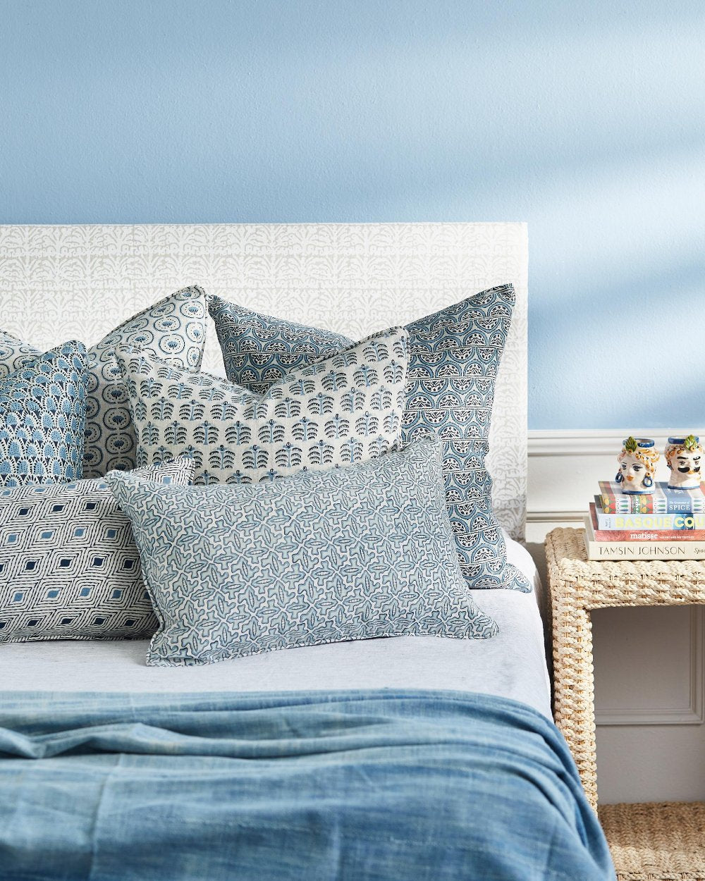 Walter G Tahoe Pillow Covers styled on Bed