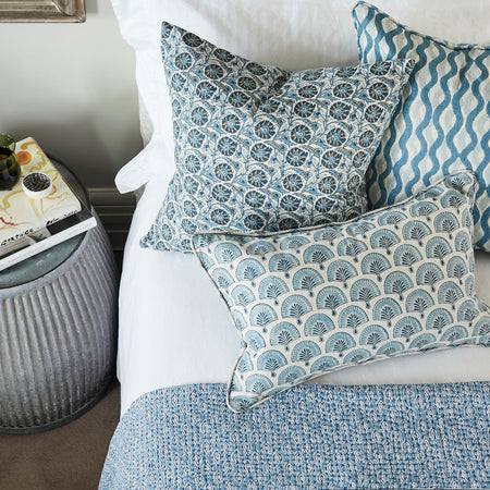 Tahoe Pillow Covers styled on bed