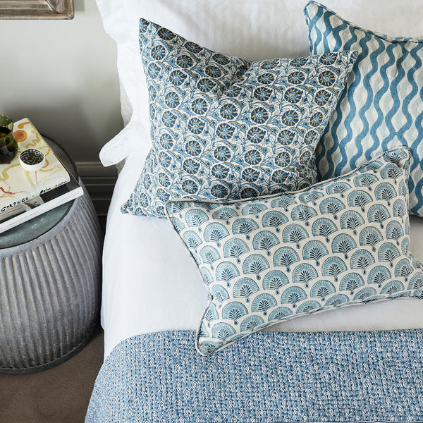 Tahoe Pillow Covers styled on bed