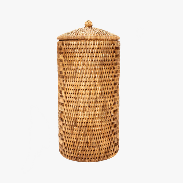 Tall Round Tissue Storage Basket - Toilet Paper Cover - Dear Keaton