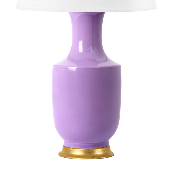 Tamsen Lilac Lamp Base with Gold Pedestal