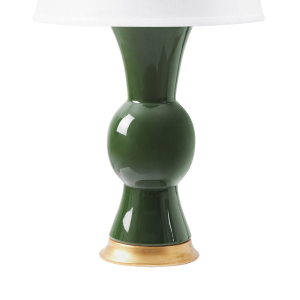 Tao Forest Green Lamp Base with Gold Pedestal