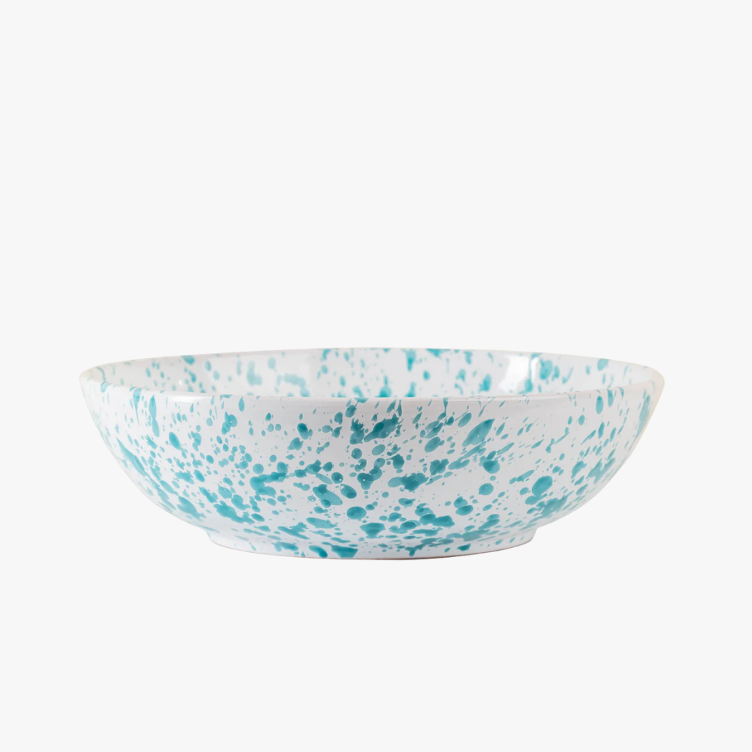 Taverna Turquoise Speckled Serving Bowl