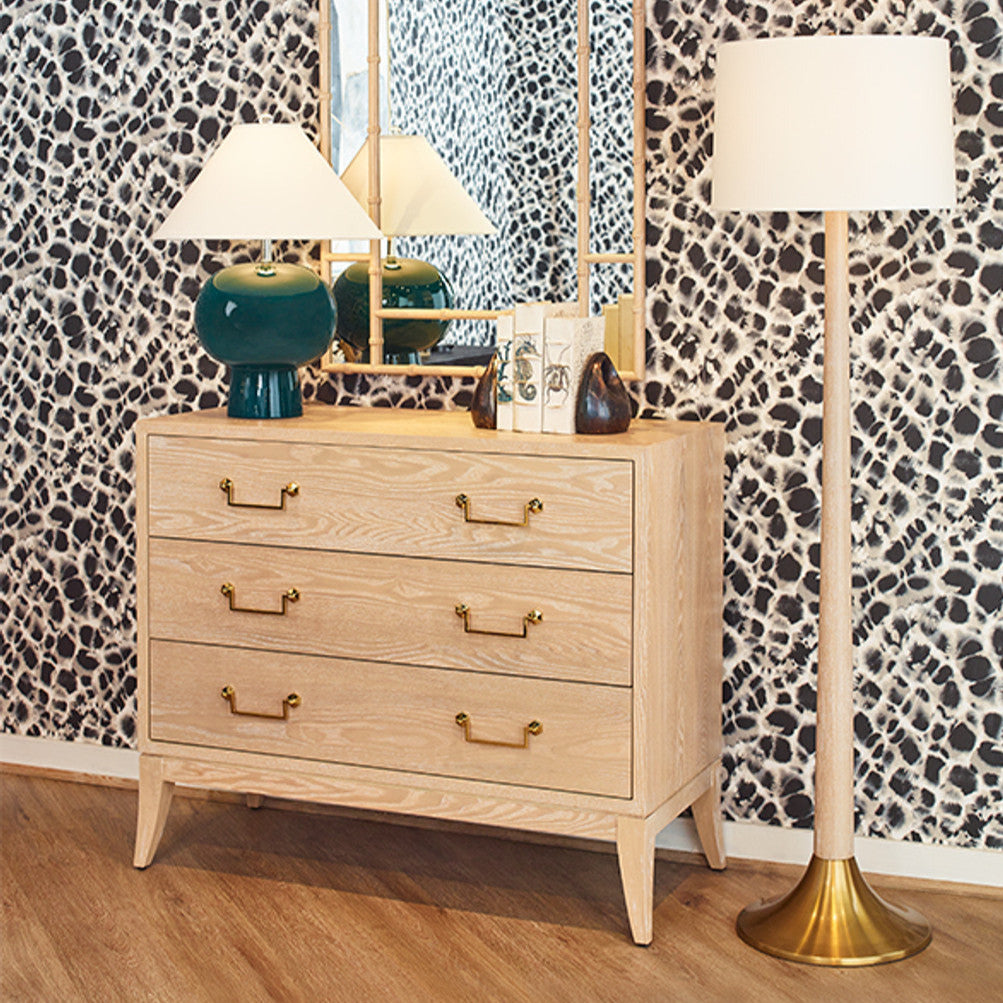 Cassie Natural Cerused Oak Chest Styled