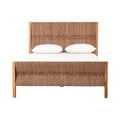 Textura Bed - woven seagrass and beechwood