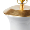 Thiri Coconut White Porcelain Lamp gold details