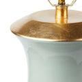 Thiri Pale Celadon Lamp - gold details