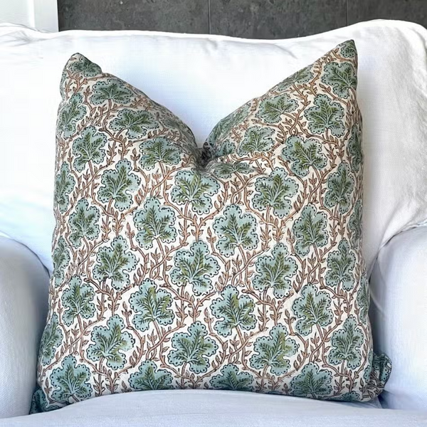 Toledo Olive Pillow Cover in Chair